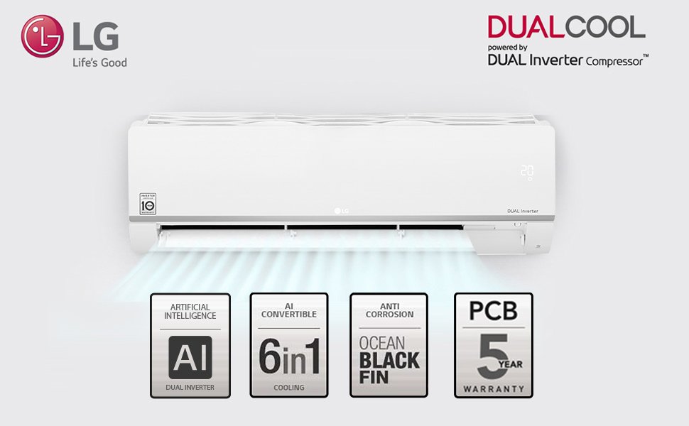 AI Dual Inverter AC (silver Deco)