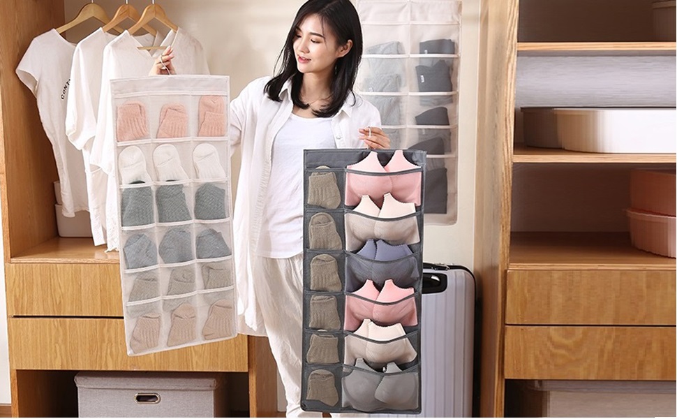  30 Pockets Dual-Sided Hanging Closet Organizer