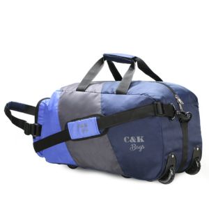 50 litres Travel Foldable Duffle Bag with Wheels Lightweight Trolley Self Storage Luggage Bag