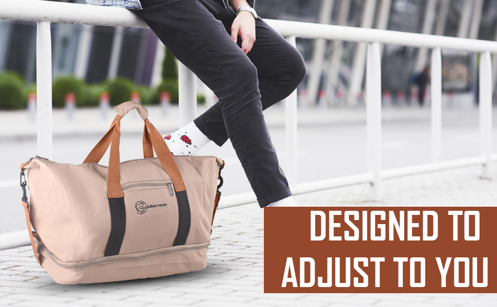 Cuddlekraze Duffle Bags designed to adjust to you