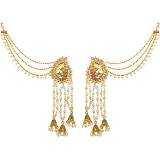 Meia Gold Plated Gold Alloy Dangle Kan Chain Earrings For Women