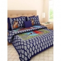 Unique Choice 100% Cotton King Size Bedsheet with 2 Pillow Covers
