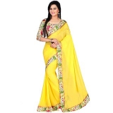 Bhuwal Fashion Multicolor Bhagalpuri Silk Plain Border Saree With Blouse