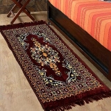 Azaani Brown Abstract Jute Multipurpose Floor Runner – 122 CM x 76 CM