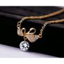 Cubic Zirconia Swan Pendant Necklace