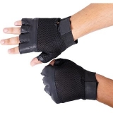 Black Leather Gym Gloves – Free Size