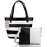 Mammon Women’s Leatherette Handbag With Sling Bag Combo (Hs-Combo-Belt-Blk, Multicolour)