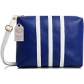 Mammon Casual Plain Blue & White PU Zipper Women’s Sling Bag