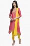 Womens Round Neck Solid Embroidered Churidar Suit