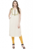 Womens Round Neck Stripe Kurta