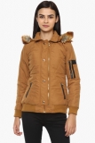 Womens Zip through Solid Quilted Jacket