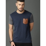 29K Men’s Blue & Grey Cotton Blend Round Neck T-Shirts