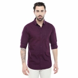 29K Men’s Solid Slim Fit Cotton Casual Shirt