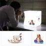 Alfawise PULUZ PU5022 Mini Folding Photostudio Lightbox with 2 LED Panels – WHITE