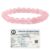 Reiki Crystal Products Certified Natural Rose Stone Quartz Bracelet Round Beads 8 mm Crystal Bracelet for Men, Women, Boys, Girls (Pink) – Offer World