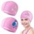 ZIBUYU® Swimming Cap for Girls Waterproof PU Fabric Cute Cartoon Printed Swimming Pool Cap for Girls Speedo Swim Cap for Girl Kids, (02-12 Year) – Pink – Offer World