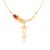 P.C Chandra Jewellers 14KT (585) Yellow Gold Ball Drop Sanai Pendant With Red Stone For Women & Girls – 0.9 Gram – Offer World