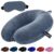 Billebon Premium Neck Pillow Eye Mask Combo Airplane Travel Pillow with Comfortable Velvet Sleeping Eyemask Head Rest Pillow & 30 Years Warranty (Grey Neck Pillow with Eye Mask) – Offer World