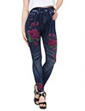 MOS Women Printed Ankle Legging- Blue