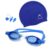 ArrowMax 100% Silicone Anti Fog Swimming Goggles,Cap,Earplug & Noseplug Set- Ideal for All Age Group | Silicone Non Slip | Easy to Carry and Skin Friendly- by Arrowmax (Blue) – Offer World