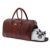 Fur Jaden Weekender Duffle Bag with Shoe Pocket for Travel for Men and Women Made of Textured Leatherette with Attachable Shoulder Strap Cabin Bag (Dark Tan) – Offer World