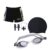 MEN SWIMMING SHORTS TRUNKS COMBO KIT with SWIMMING CAP GOGGLES EARPLUGS and NOSE (30, BLACK) – Offer World