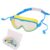 PANFIKH Swimming Goggles for Kids 6-14 Ages with Adjustable Strap Swimming Accessories Clear Lenses Swimming Goggles for Women Swimming Gear – Big Frame Goggle, Leakproof, Anti-Fog (Yellow Blue) – Offer World