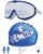 Swimming Goggles, Swimming Goggles for Kids, Kids Swim Goggles and Swim Hat Child Shark Cute Swimming Kit Cartoon Blue Silicone Waterproof Hat Anti Fog Swim Glasses for Child Boys Girls Age 3-12 – Offer World