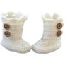 Baby Booties Handmade Crochet Baby Shoes WHITE