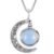 GIVA 925 Silver Oxidised Silver Moonstone Crescent Pendant with Box Chain | Gifts for Girlfriend, Rakhi Rakshabandhan Gift for Sister Bhabhi , Gifts for Women & Girls |With Certificate of Authenticity and 925 Stamp | 6 Month Warranty – Offer World