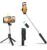 Selfie Stick with LED Fill Light, Phone Tripod Stand with Detachable Bluetooth Wireless Remote Compatible with iPhone 12/11/XR/X/Pro, Galaxy S10 and More(Black with White Light) – Offer World