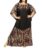 Art Of Creation Women Kaftan Dress Tunic Long Maxi Plus Size Polyester Printed Caftan (Rich Black) – Offer World