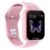 Bouncefit D20 Y68 Fitness Band Smartwatch – Single Touch Interface, Water Resistant, Workout Modes, Quick Charge Sports Smartwatch for Boys and Girls – Jet Black (Pink) – Offer World