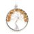 Nature’s Crest Brown Topaz Tree of Life Pendant for Unisex Natural Stone with Silver Plated Energized & Charged for Reiki & Crystal Healing Gemstone Tumbled Chips Beads – Offer World