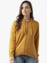 Mustard Solid Hooded Sweatshirt
