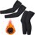 Boyiee 4 Pcs Thermal Arm Warmer Cycling Arm Warmers for Men Women Full Length Warmers Arm Sleeves Leg Compression Outdoor, Black, Large – Offer World