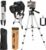 Debonair 3110 Aluminium Lightweight Tripod with Mobile Phone Holder, 3-Way Pan Head | for All Smart Phones, Cameras, Ring Lights, Panel Reflectors, Umbrellas & Flashlights with Carry Bag, 110 cm – Offer World