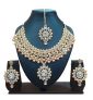 Urbanela Party Wear Crystal Choker Traditional Jewellery Necklace Set with Maang Tikka Earrings for Women