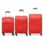 Aristocrat Polyester Trigon 4W Exp Soft Shell Spinner 4 Wheels Trolley 56+68+80 Red,77 Cm,Large – Offer World