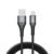 boAt LTG 550v3 Lightning Apple MFi Certified Cable with Spaceship Grade Aluminium Housing,Stress Resistance, Rapid 2.4A Charging & 480mbps Data Sync, 1m Length & 10000+ Bends Lifespan(Mercurial Black) – Offer World