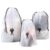 Wolpin Pack of 10 Pcs Shoe Bag Cover for Shoe Storage & Travelling Drawstring Bags Waterproof, White – Offer World