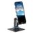 Ambrane 360° Rotation, Foldable Design Mobile Stand with Stable Metalic Round Base, Multiple Height & Angle adjustments Compatible with Smartphones, Tablets, Kindles & iPad (Twistand 360, Black) – Offer World