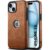 TheGiftKart Genuine Leather Finish iPhone 15 Back Cover Case | Shockproof Design | Raised Edges for Camera & Screen Protection | Stunning Minimalist Design Back Case Cover for iPhone 15 (Brown) – Offer World