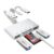 Verilux® Card Reader 5 in 1 SD Card Reader Micro SD Card Reader with Light-ning Port and 2 USB3.0 Ports Memory Card Reader Support Charging and High Speed Transfer for iPhone, iPad, PC, Laptop – Offer World