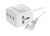 Moosh USB Charger Multi Port Desktop Charging Station 24W Cube with Dual Universal Power Socket for US, EU, UK Plug Plus 3 USB Ports 4.8A Home Charger 1.5M Cable India Pin Smart Charger (White) – Offer World