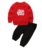 Cotton Blend Round Neck Full Sleeve Printed Sweatshirt and Track Pant, Top and Bottom Winter Wear Combo For Boys and Girls, Pack of 1, Red, SSS_RD30 – Offer World