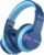 iClever Bluetooth Headphones with Mic, Headphones for Kids with 74/85/94dB Volume Limited Over The Ear Headset, 40H Playtime, Bluetooth 5.0, BTH12 Headphones for Boys Children Headphones, Blue – Offer World