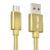 eller santeé® Swadesi Rugged Braided Unbreakable Micro USB Fast Charging Cable (Length 1 Meter) – Gold – Offer World