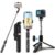 Blushinsta Portable Selfie Stick,Handy Tripod with Detachable Wireless Remote&Mini Tripod Stand for iPhone 13 12 11 Pro Xs Max Xr X 8 7 6 Plus,Smartphone (Without Light)(Black) Pack of 1 – Offer World