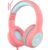 EarFun Kids Headphones with Mic for Boys and Girls, Over Ear HD Stereo Headphone for Children, 85/94dB Volume Limiter, Sharing Port, Foldable On Ear Headsets with Mic (Pink & Blue) – Offer World